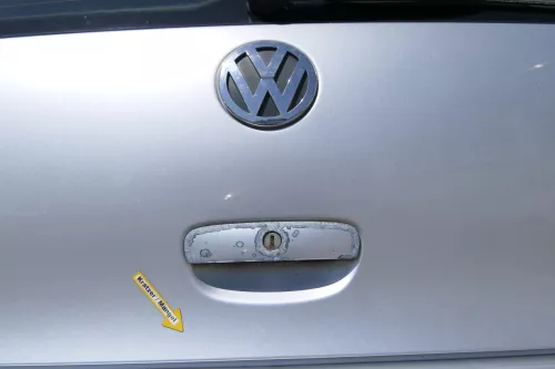 VW Polo 9N Fun Heckklappe Kofferraumklappe Klappe hinten silber LA7W metall (170120)