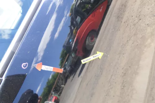 VW Fox 5Z Tür vorne links Fahrertür schwarz L041 (170166)