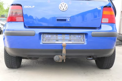 VW Golf 4 Limousine Stoßstange hinten Heckstoßstange Stoßfänger blau LW5Z (170182)
