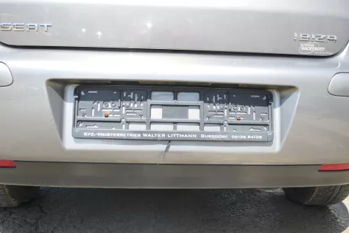 Seat Ibiza 6L Stoßstange Heckstoßstange hinten grau LS7U (170348)