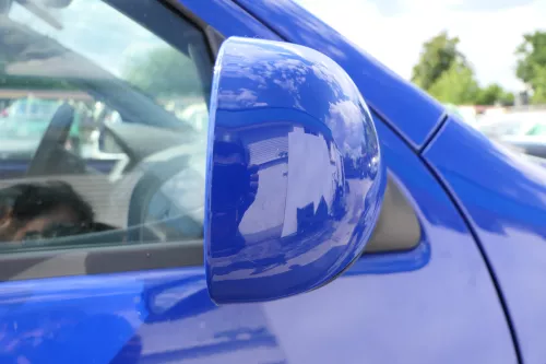 Skoda Fabia 6Y elektrisch Spiegel Außenspiegel rechts mit Glas blau LF5K (170752)