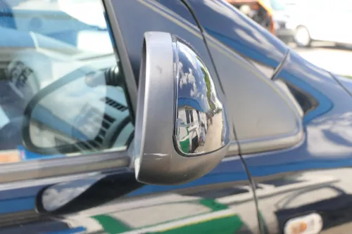 VW Fox 5Z manueller Spiegel Außenspiegel + Glas rechts schwarz L041 mechanisch (170844)