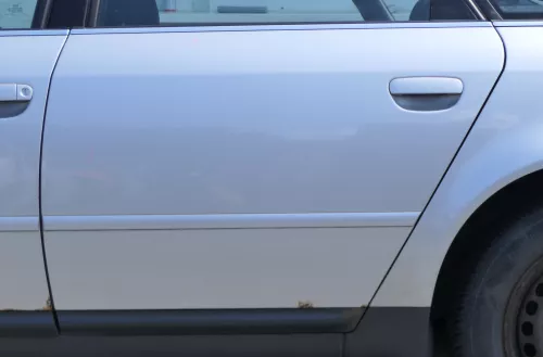 Audi A6 4B C5 Tür Türblatt hinten links grau silber LY7M nur Türblatt (170932)