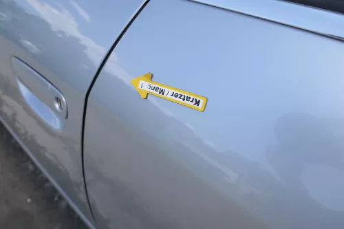 Audi A6 4B C5 Tür Türblatt hinten links grau silber LY7M nur Türblatt (170932)