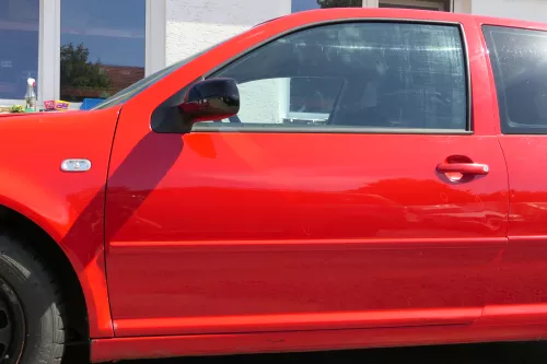 VW Golf 4 Tür vorne links Fahrertür 2/3-Türer rot LP3G ohneAnbauteile (171077)