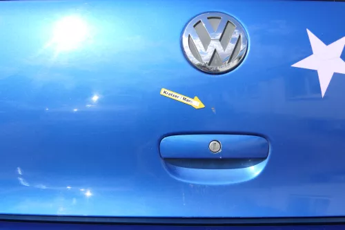 VW Polo 9N3 9N Heckklappe Kofferraumklappe Klappe blau LA5M - Scheibe  (171203)