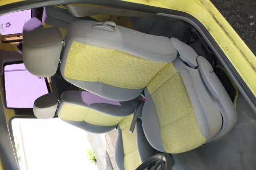 Seat Arosa VW Lupo Sitz vorn links Fahrersitz Höhenverstellung höhenverste gelb (171250)