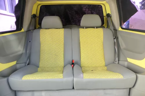 VW Lupo Seat Arosa Sitz Rückbank Sitzfläche für Kopfstützen gelb grau (171251)
