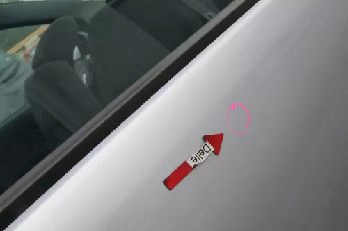 VW Fox 5Z Tür vorne rechts Beifahrertür silber LA7W grau (171259)