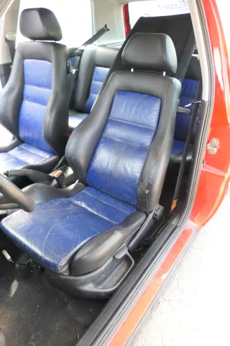 VW Golf 3 1H Limousine 2/3-Türer Sitze vorne und hinten Leder Ledersitze blau  (171290)