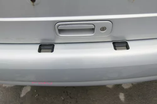 VW Polo 6N Stoßstange hinten 2-geteilte Heckstoßstange silber LB7Z Stoßfänger (171406)