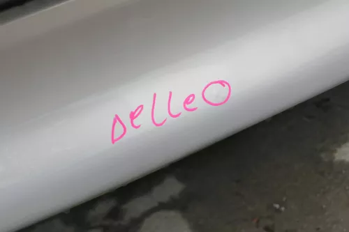 VW Polo 6N Stoßstange hinten 2-geteilte Heckstoßstange silber LB7Z Stoßfänger (171406)