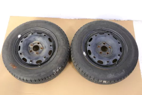 2x VW Polo 9N Felgen Reifen 165/70 R14 81T Sommerreifen 5jx14H2 ET35 ca. 6-7 mm (171433)