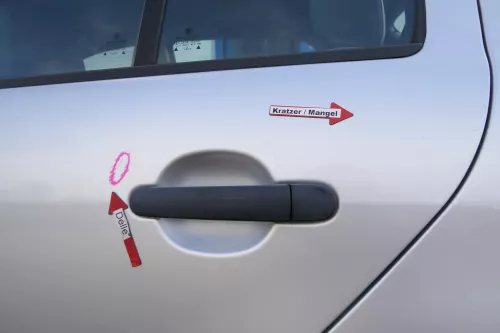 Skoda Fabia 6Y Limousine Schrägheck Tür hinten links grau silber LF7T (171566)