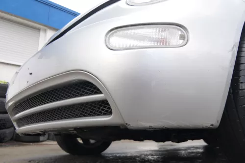 VW New Beetle 9C Stoßstange vorne Stoßfänger vorn silber grau LG9R (171718)