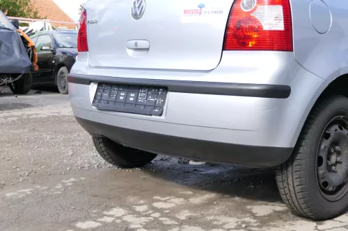 VW Polo 9N 9N3 Stoßstange Heckstoßstange hinten silber LA7W (171772)