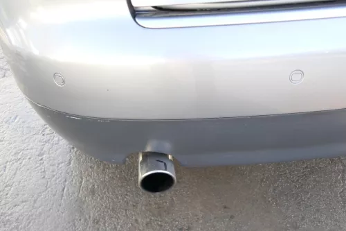 Audi A4 8E B6 Limousine Stoßstange hinten mit Spoiler grau LY7Q PDC (172050)