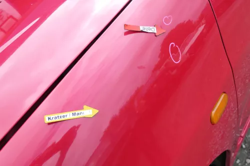 VW Caddy 9K Polo Variant 6Kv Kombi Kotflügel vorne links rot LY3D (172396)