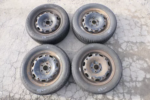 4x Polo 6R 9N Ibiza Felgen 185/60 R14 H Winterreifen M+S 6jx15 ET38 Reifen 3-7mm (172447)