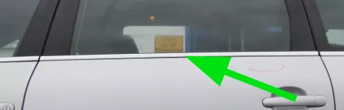 Passat 3BG Leiste Zierleiste Tür hinten links chrom silber oben Fensterschachta