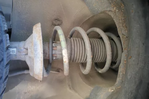 2x Golf 3 Ibiza Polo 6K Federbein Stoßdämpfer Feder vorne (173257)