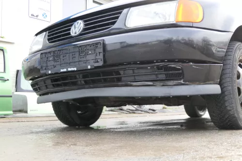 VW Polo 6N Stoßstange vorne 2-geteilte Frontstoßstange schwarz LC9Z Stoßfänger (173421)