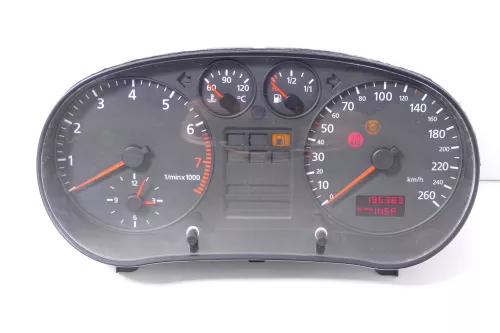 Audi A3 8L Tacho Tachometer Kombiinstrument 8L0919860C 195TKM Benziner 260km/h (173649)