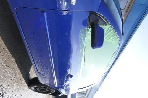 VW Lupo Seat Arosa Tür vorne links Fahrertür blau LW5Z (mechanischer FH) (173907)