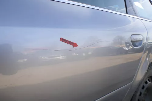 Audi A6 4B C5 Tür Türblatt hinten links nur Türblatt grau LY7L (174556)