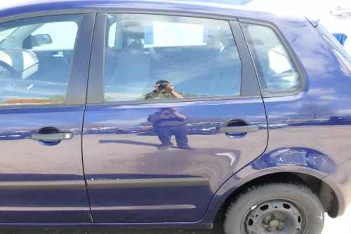 VW Polo 9N 9N3 Tür hinten links 4/5-Türer blau LB5N - ohne Anbauteile (174950)