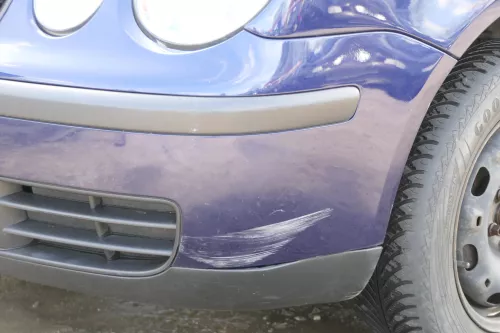 VW Polo 9N Stoßstange Frontstoßstange vorne blau LB5N + Grill (174954)