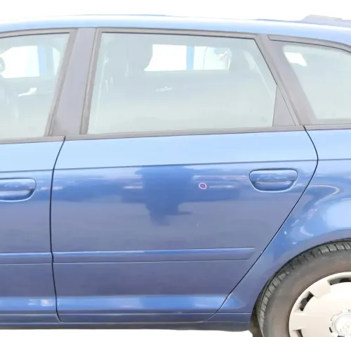 Audi A3 8P 4/5-Türer Tür hinten links Türblatt mit Rahmen blau LZ5C