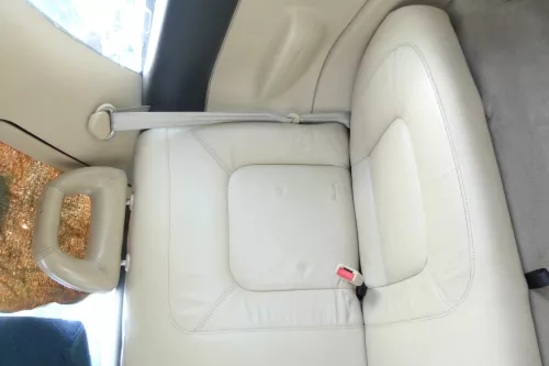 New Beetle 9C Sitz Sitze Rückbank Rücksitzbank Lehne Leder beige besch creme (175380)