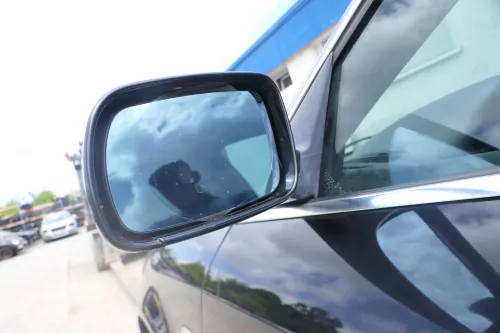 Audi A6 4B Spiegel Außenspiegel links elektrisch schwarz LN4J mit GLAS