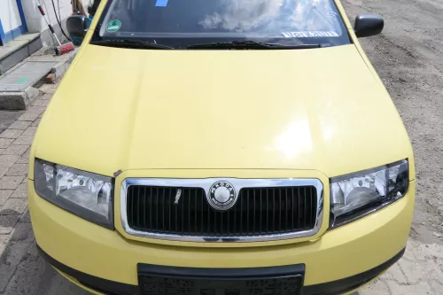 Skoda Fabia 6Y Motorhaube Klappe vorne gelb LF1R vorn     (OHNEgrill!) (175762)