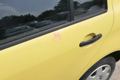 Skoda Fabia 6Y Limousine Schrägheck Tür hinten links gelb LF1R (175768)