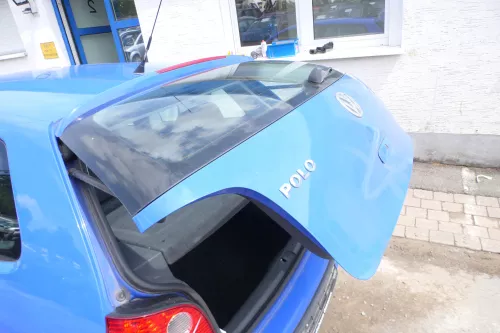 VW Polo 9N Fun Heckklappe Kofferraumklappe Klappe hinten blau LA5F (175906)