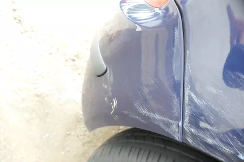 Skoda Fabia 6Y Schrägheck Stoßstange hinten Heckstoßstange blau LF5U (176181)