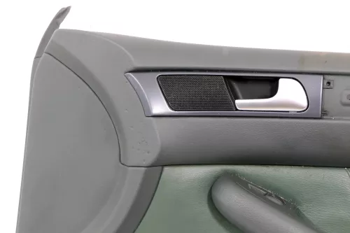 1x Audi A6 4B Türverkleidung Verkleidung Tür vorne rechts Leder grün farngrün (176262)