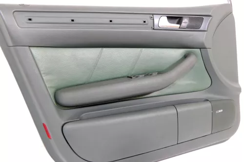 1x Audi A6 4B Türverkleidung Verkleidung Tür vorne links Leder grün farngrün (176263)