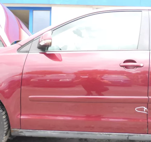 VW Polo 9N 9N3 Tür vorne links Fahrertür 4/5-Türer rot LC3R ohneAnbauteile