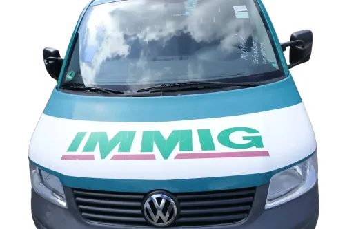 VW T5 Multivan Motorhaube Haube Klappe vorne grün weiß