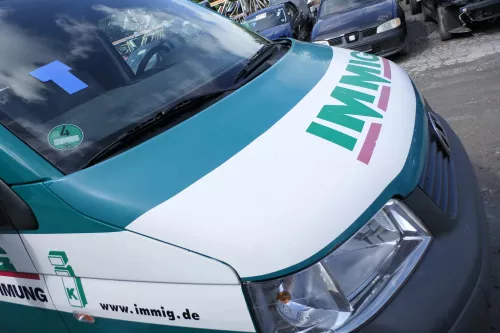 VW T5 Multivan Motorhaube Haube Klappe vorne grün weiß (176438)