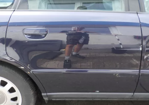 Audi A4 B5 Tür nur Türblatt hinten rechts blau LZ5L - Facelift (176725)