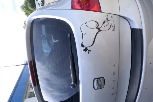Seat Altea 5P Heckklappe mit Scheibe Klappe hinten grau silber LS7N (176746)