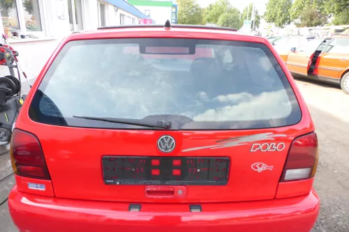 VW Polo 6N Heckklappe Klappe hinten Kofferraumklappe mit Scheibe rot LP3G (177015)
