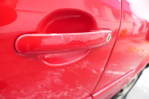 VW Lupo Seat Arosa Tür vorne links Fahrertür rot LP3G (mechanischer FH) (177051)