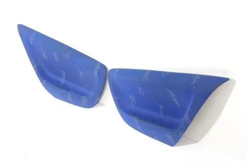 2 Lupo Arosa Türverkleidung Verkleidung Seite hinten links rechts Abdeckung blau (177429)