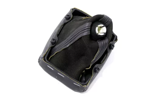 Audi A4 8E B6 B7 Schaltknauf Schalthebel Schalthebelgriff Leder 6Gang soul schwa (177591)
