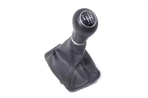 Audi A4 8E B6 B7 Schaltknauf Schalthebel Schalthebelgriff Leder 6Gang soul schwa (177591)